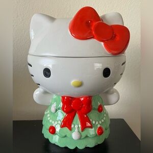 Sanrio Hello Kitty Ceramic Christmas Tree Dress Cookie Jar 2024 NEW